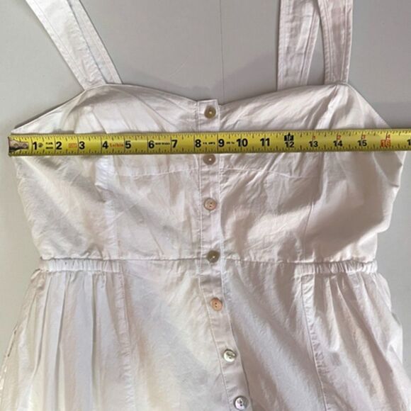 Madewell Tiered White Boho Midi Dress Size 6 - Picture 10 of 12